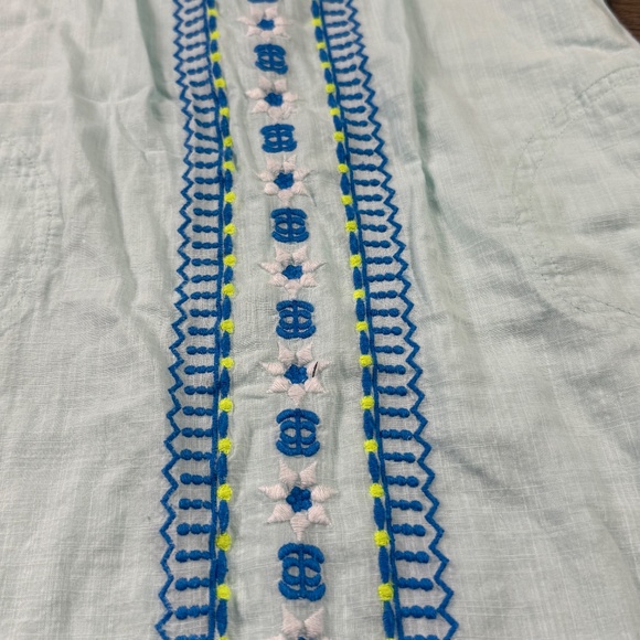 Vineyard Vines Girls Embroidered Cotton Dress Cap Sleeve Lined Back to School - Picture 2 of 11